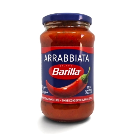 Barilla Arrabbiata Sos Pomidorowy z Ostrą Papryką Chili do Makaronu 400 g - pikantny smak Włoch